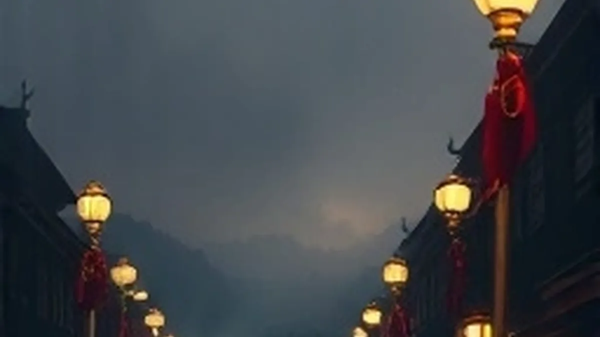 影视大全免费站内主推图，夜色中的海岛灯塔光束扫过海面